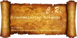Czechmeiszter Rikarda névjegykártya